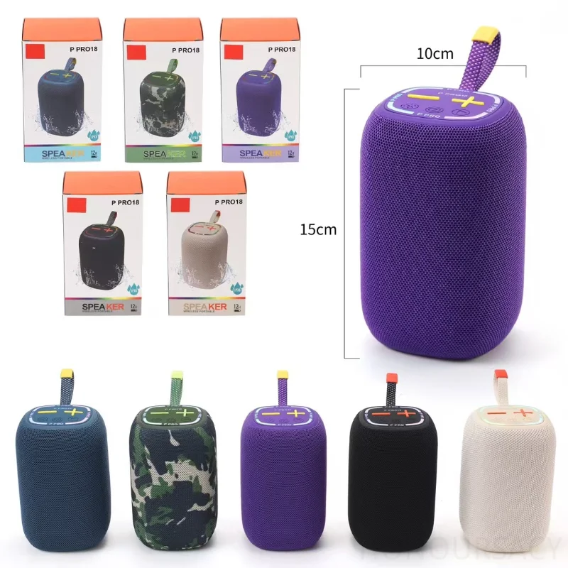

Newest P PRO18 10W Portable Bluetooth 5.3 Speaker Outdoor Waterproof Wireless TWS Mini Subwoofer Outdoor TF Card Column Boxs