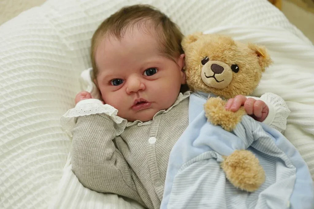 Zestaw dla lalki Reborn DLS 19 cali Evi, realistyczny, miękki w dotyku, świeże kolory, niedokończony, niepomalowany, części do samodzielnego wykonania lalki.