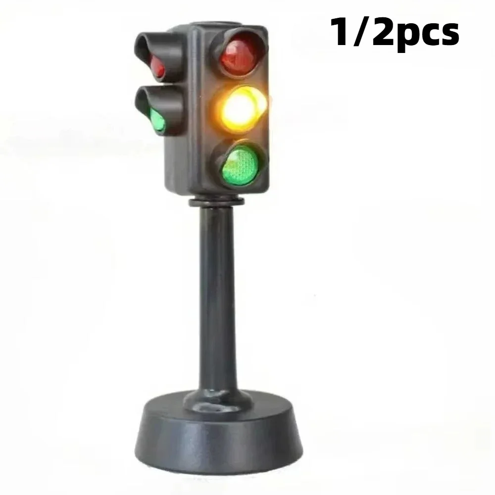 1/2pcs Mini Traffic Signs Road Light Block,Children Safety Education Kids' Puzzle Traffic Light Toy, Kids' Gift
