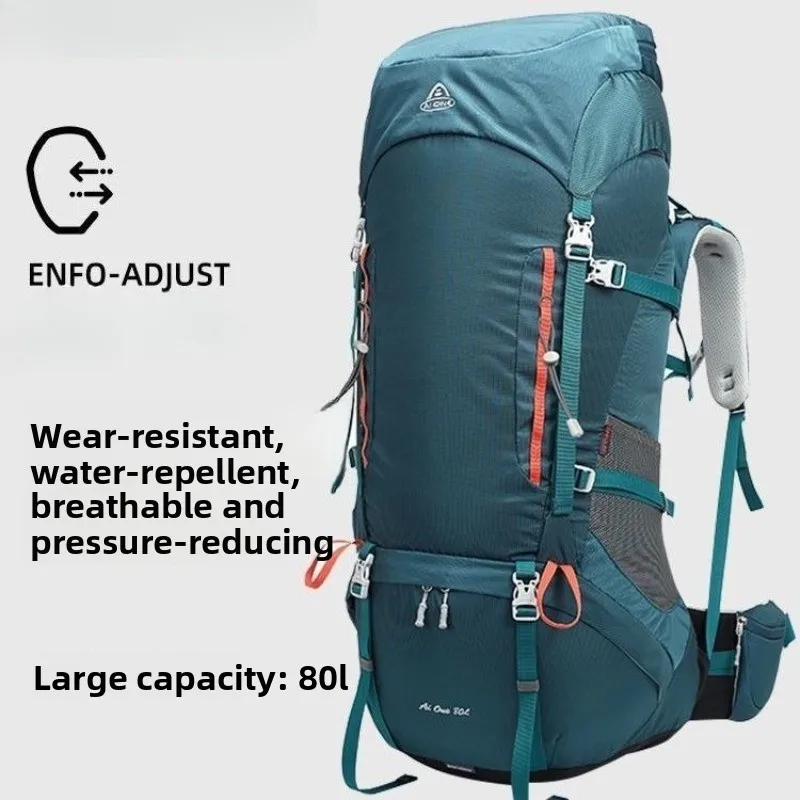 80 حقيبة تسلق الجبال الاحترافية الخارجية الأصلية، حقيبة ظهر ذات سعة كبيرة للمعدات، حقيبة ظهر رياضية للسفر #1