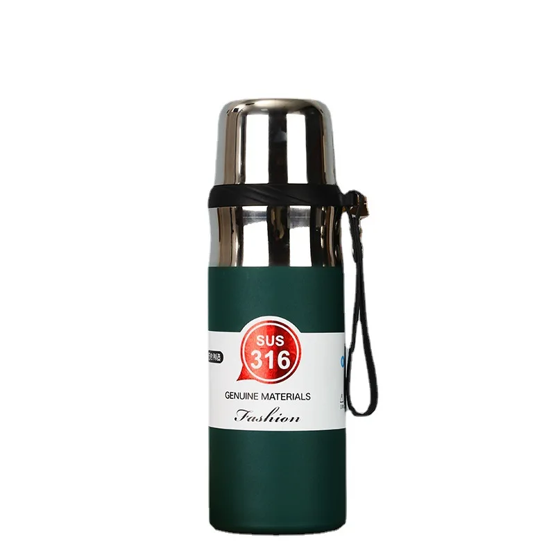 0.6-1Liter 316 Stainless Steel Vacuum Water Bottle With Lid Cup Vacuum Flask Thermos Coffee Cup Thermal Water Leak-proof Bottle
