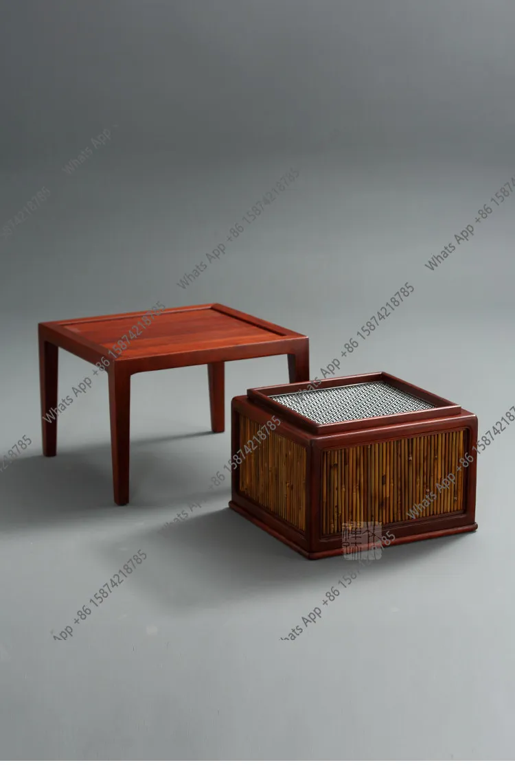 Fire bowl two-piece set, red Xiangfei bamboo enclosure, tea brewing, rosewood tea table barbecue outdoor oven