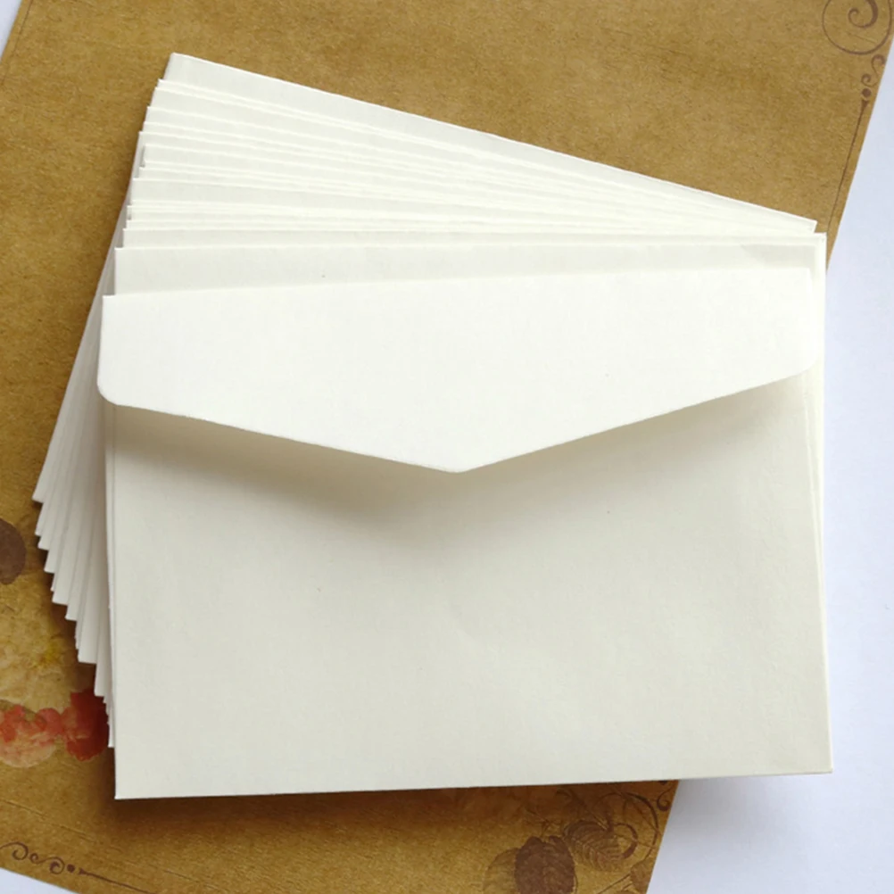 

100 Pcs Envelopes Greeting Card Storage Bag Privacy Wedding White Paper for Cards