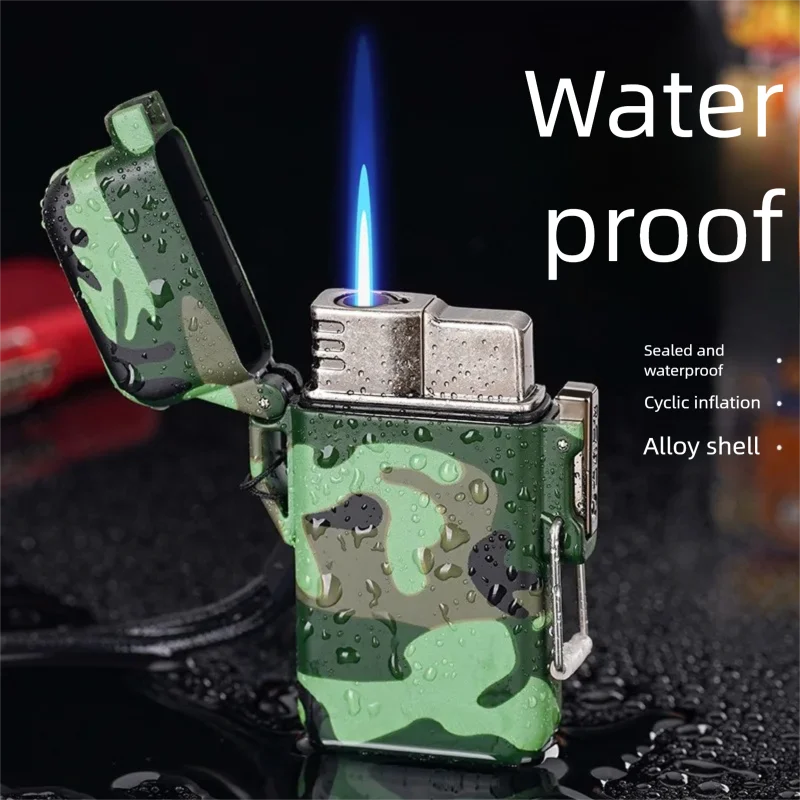 Waterproof Windproof Jet Lighter Outdoor Portable With Lanyard, Various Designs…