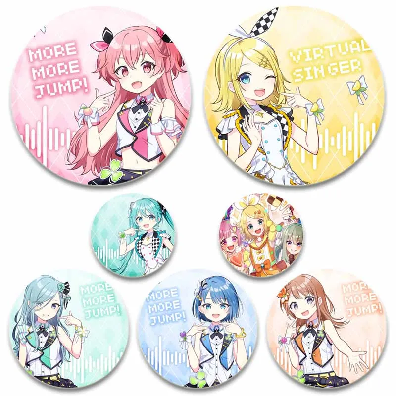 

Project SEKAI Anime Button Pins Wonderlands×Showtime Akiyama Mizuki Otori Emu Brooch Tinplate Badge Fans Gift Jewelry Accessory
