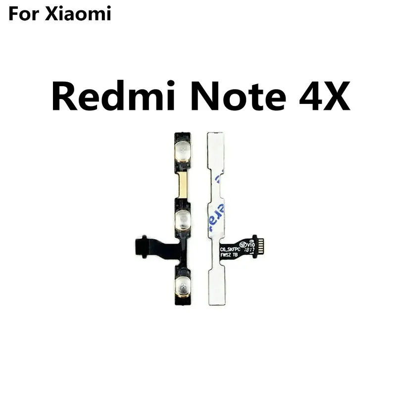 100% nova potência original de ligar/desligar & volume para cima/para baixo botões cabo flexível para xiaomi redmi note 4 4x pro telefone celular-em