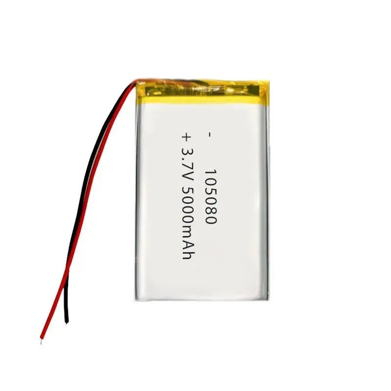 10pcs for 105080 5000mAh Polymer Lithium Battery 3.7V Rechargeable Li-ion Battery Cell Power Supply Source Manufacturer