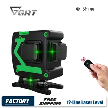 12 lines laser level self-leveling 360 horizontal and vertical cross green laser beam lines Nivel laser niöeénnnööööenn