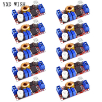 10PCS 5A DC-DC Adjustable Buck Converter XL4015 4 - 38V to 1.25 - 36V Step Down Power Supply Voltage Regulator Power Module