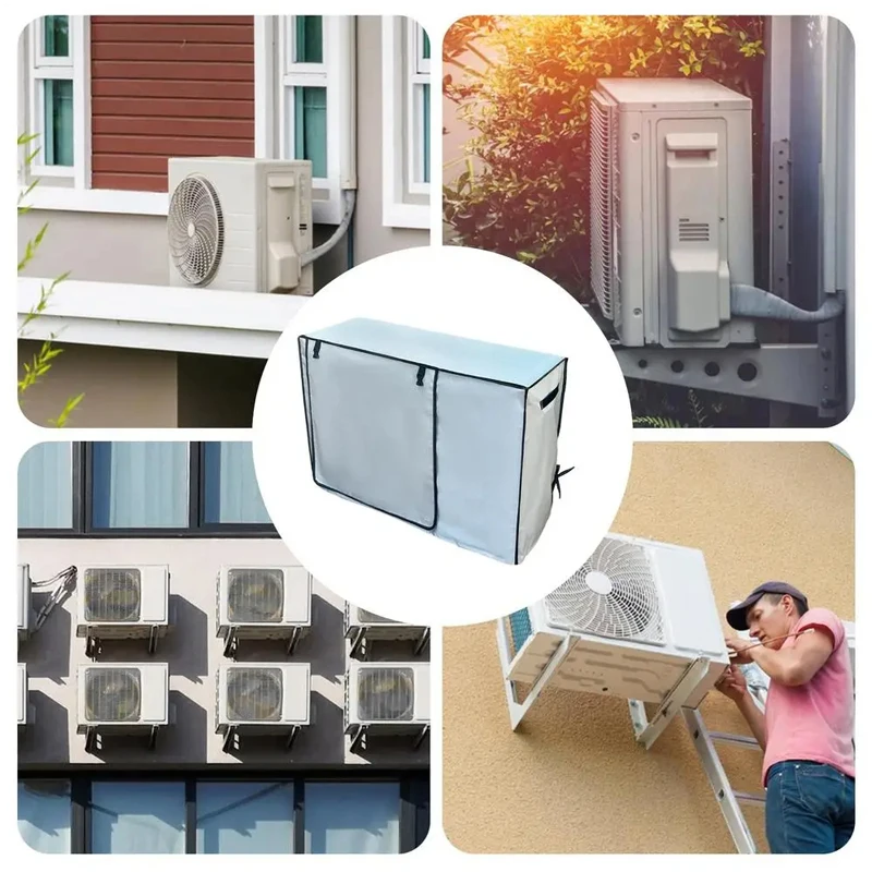 

Outside Unit AC Unit Cover Breathable Waterproof Sun-proof Air Conditioner Cover Outdoor Anti-Dust Air Conditioning Cover