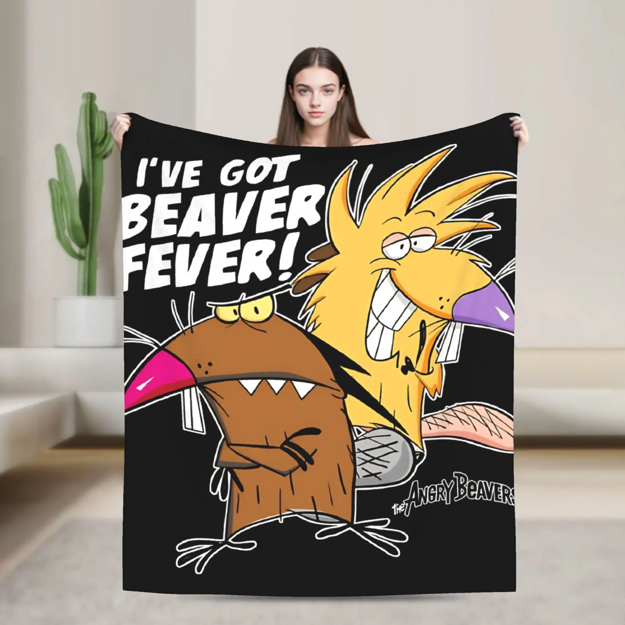 Angry Beavers Daggett & Norbert Feverish  Blanket Ultra-Soft Fleece Relax Present  Throw Blankets Bedding Throws