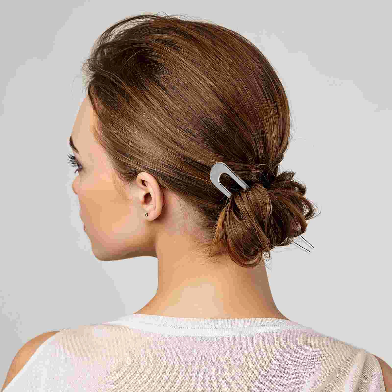 4 Pcs Barrette Hair Sticks Headgear Alloy Chopsticks for Women Bride Bridal Accessories Fork