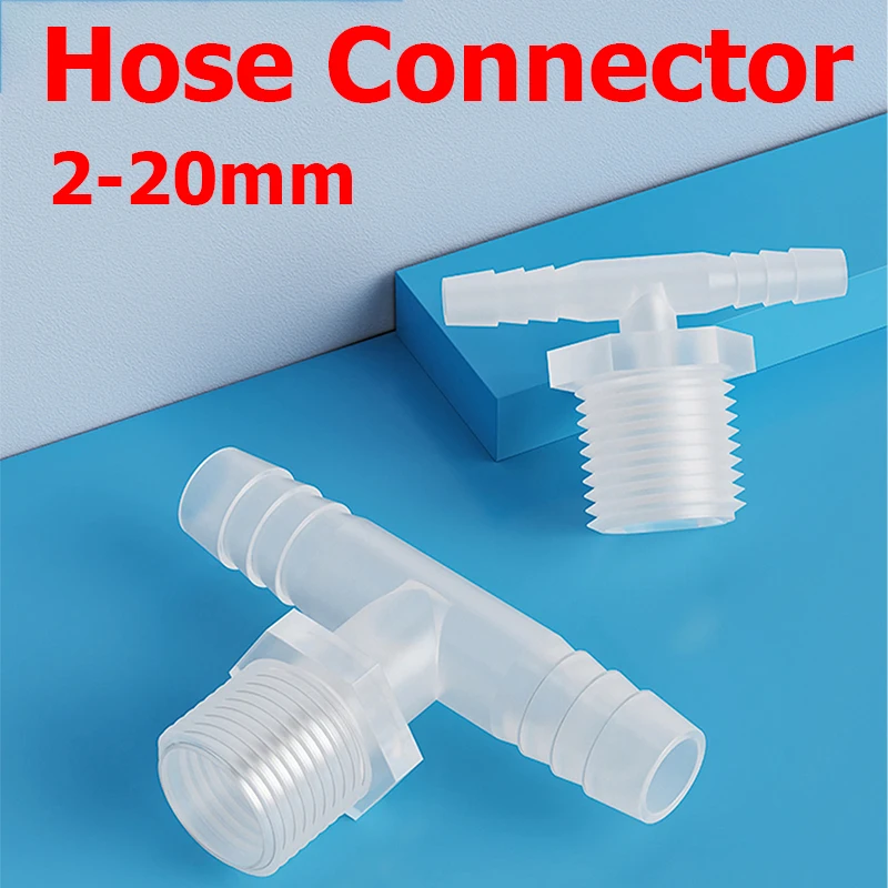 2/10pcs 2-20mm PP Tee Connector Aquarium Tank Adapter Air Pump Hose Pagoda Joints Garden Irrigation Water Pipe Connectors