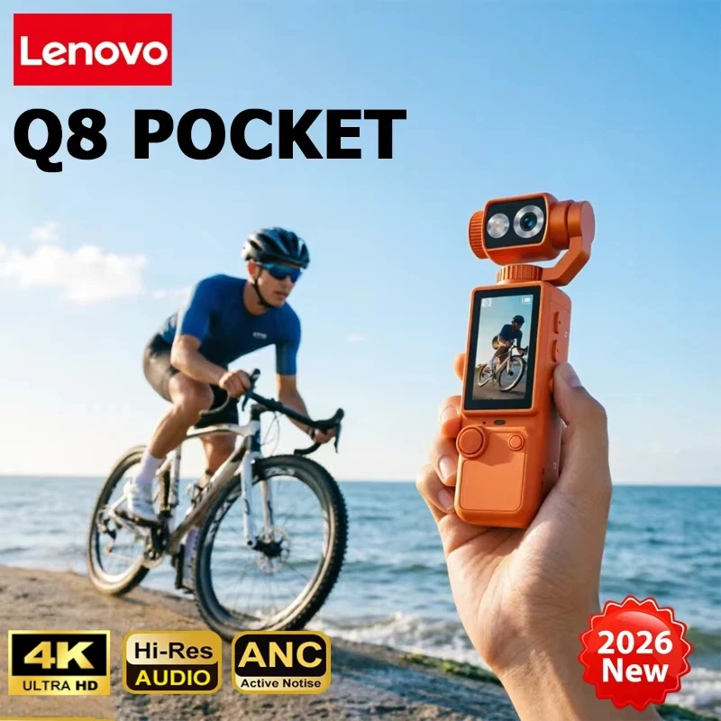 Lenovo 4K HD HandHold Wearable Camera Mini Travel Outdoor Portable Recorder Pocket Cam For Motorcycle and Vlogging  2026 New