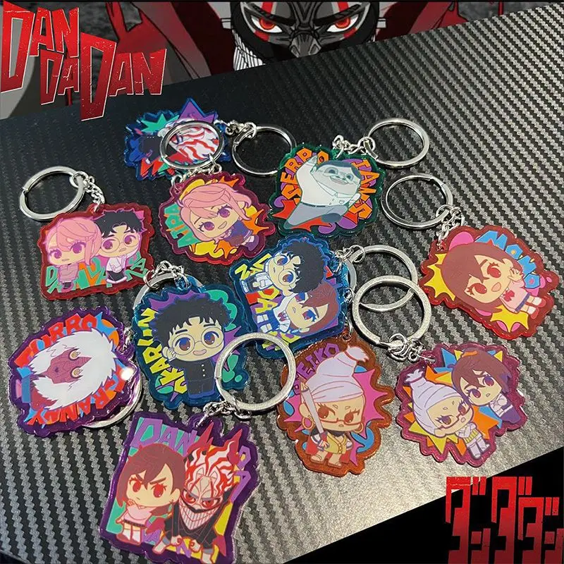 Anime Cartoon DAN DA DAN Acrylique Porte-clés, Pendentif Sac À Dos, Confrontal Ornements, Renforcement des Clés, Accessoires, Figure Décoration Cadeau