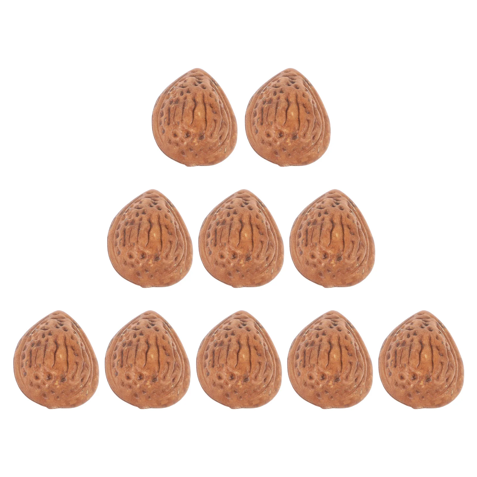 10 Pcs Simulated Dried Fruit Model Fake Almonds Decoration Simulation Artificial Nuts Decorations