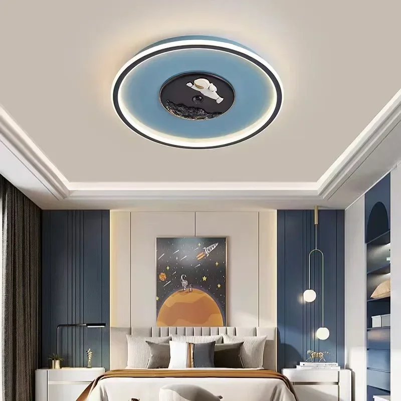 Children's boy room bedroom LED ceiling lamp Dream space planet astronaut series