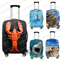 Sea Animal Lobster / Crab / Shark / Dolphin / Turtle Print Luggage Cover for Travel Beach Elastic Suitcase Protective Covers