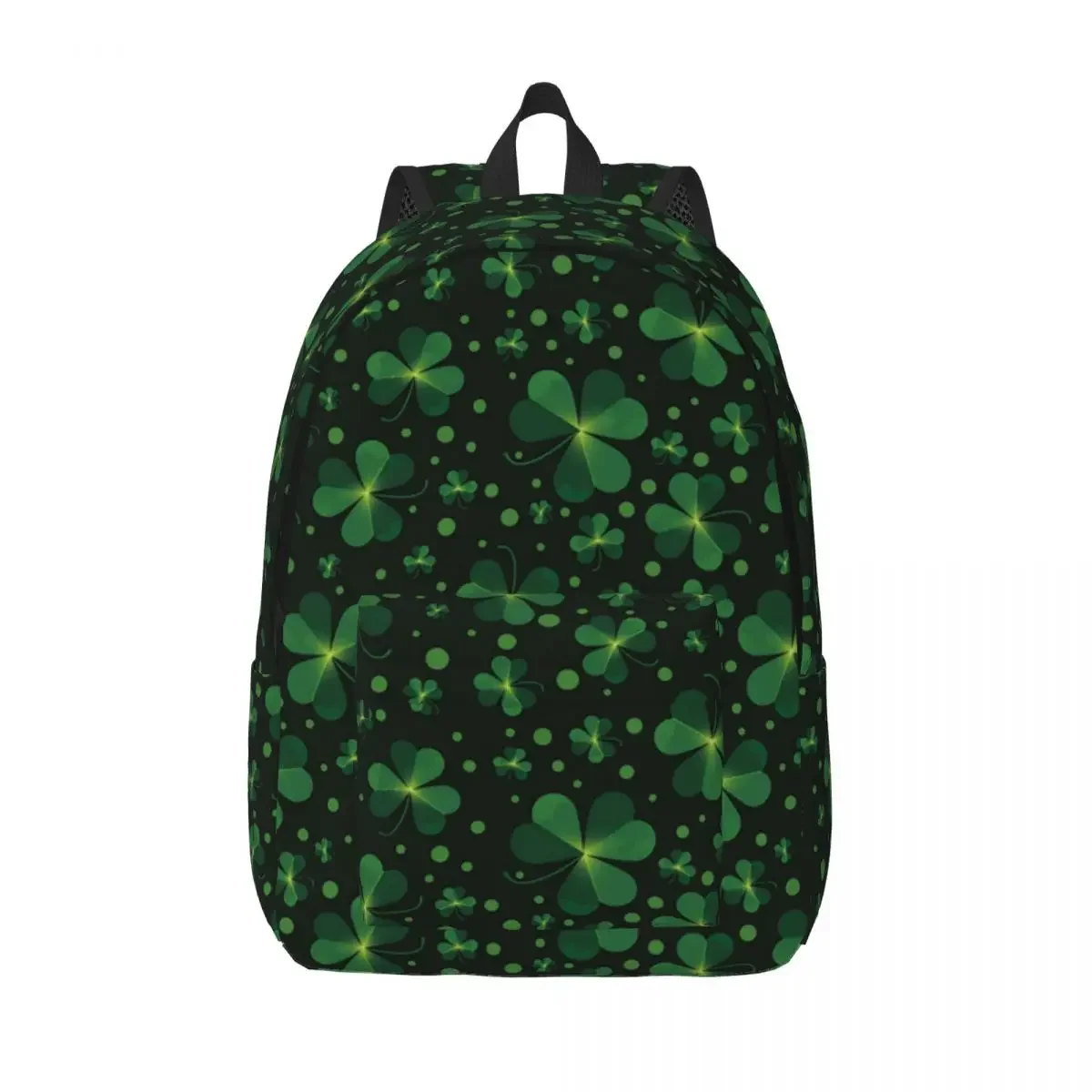 Shamrock Leaf Green Backpack Middle High College School Student Bookbag Teens Daypack Durable