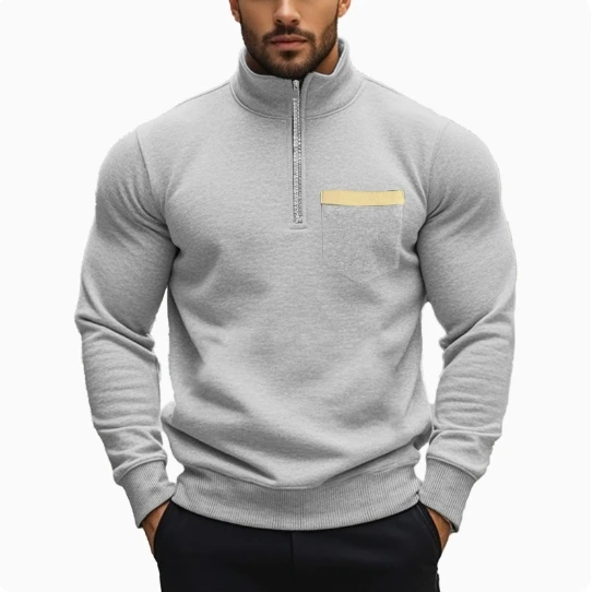 

New autumn and winter men's sweatshirts, casual zipper stand-up collar fleece men's jacket ropa para hombre cropped hoodie men