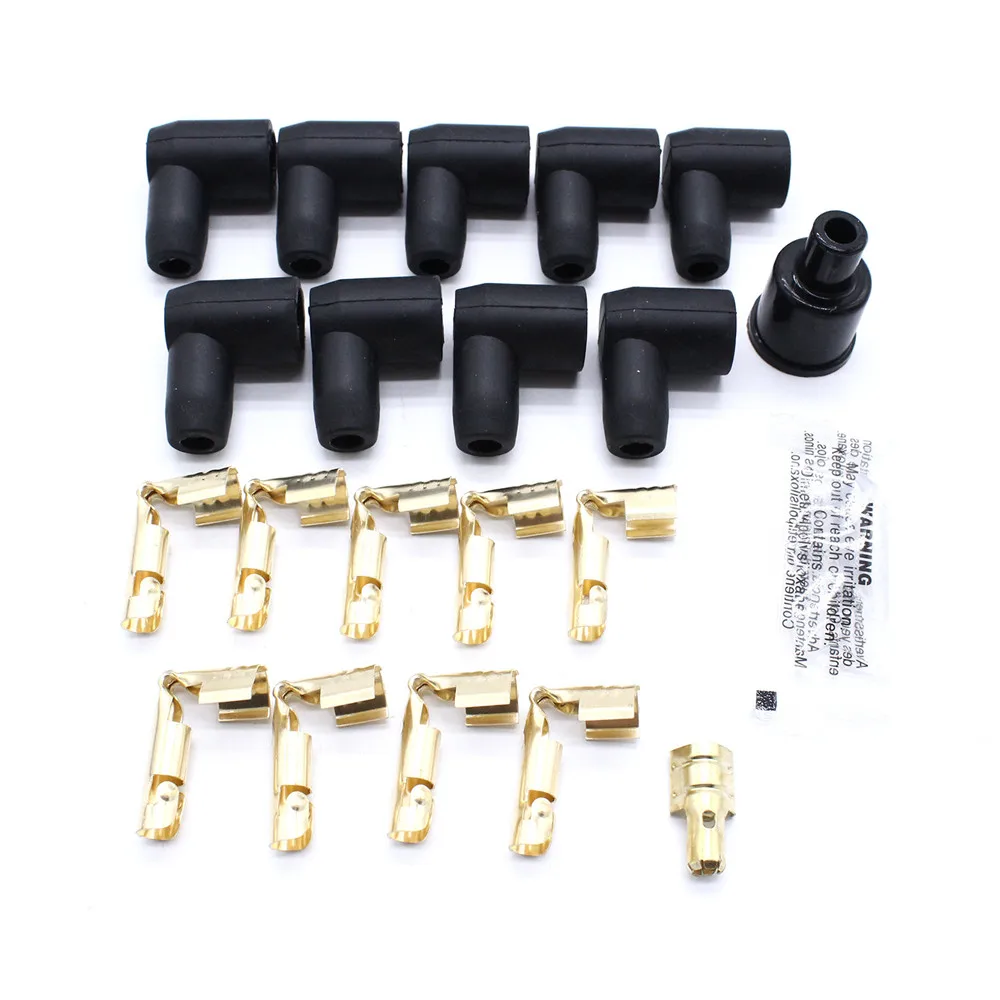 1Set Accel 9001C Universal Spark Plug Wire SET, 8mm, 90 Degree Ceramic Boot Professional Car Replacement Parts