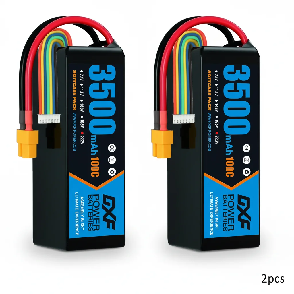DXF Lipo Batterij 6S 22.2V 3500mAh 4200mAh 5200mAh 7000mAh 10000mAh 80C 100C voor RC Helicopter Drone UAV FPV Boot Tankwagen AUTO