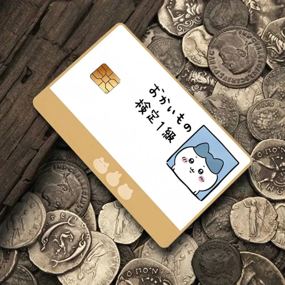 Cartoon Kawaii Chiikawas 4 Stück Kreditkarten-Skin-Aufkleber, geeignet für Bank-Debit-, U-Bahn-, Bus- und Transitpass-Dekorationsabdeckungen – Detail 12