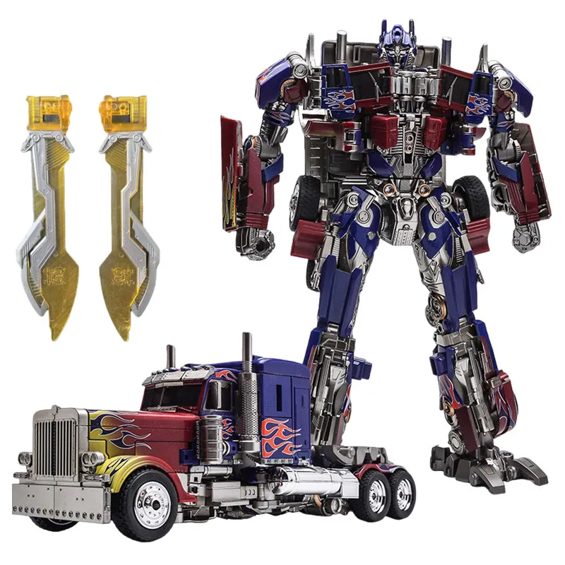 

28CM Transformation Robot Toy KO SS‑05 Optimus Prime Action Figure Partial alloy Large sized Transformable Robot toy
