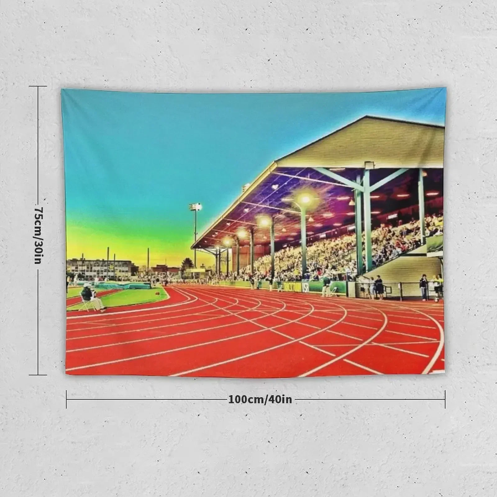 Runners Track and Field Pop Art Tapestry Wallpaper Bedroom Bedroom Decor Carpet Wall Tapestry