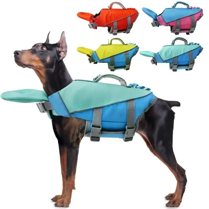 Reflective Dog Swim Vest Adjustable Floatations Swimsuit for Small to Large Dog