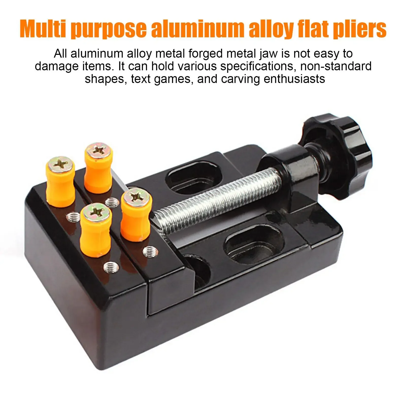 Adjustable Mini Table Vice Flat Bench Clamp Drill Press Vice Ideal for DIY Jewelry Walnut Nuclear Drilling Carve Flat jaw pliers