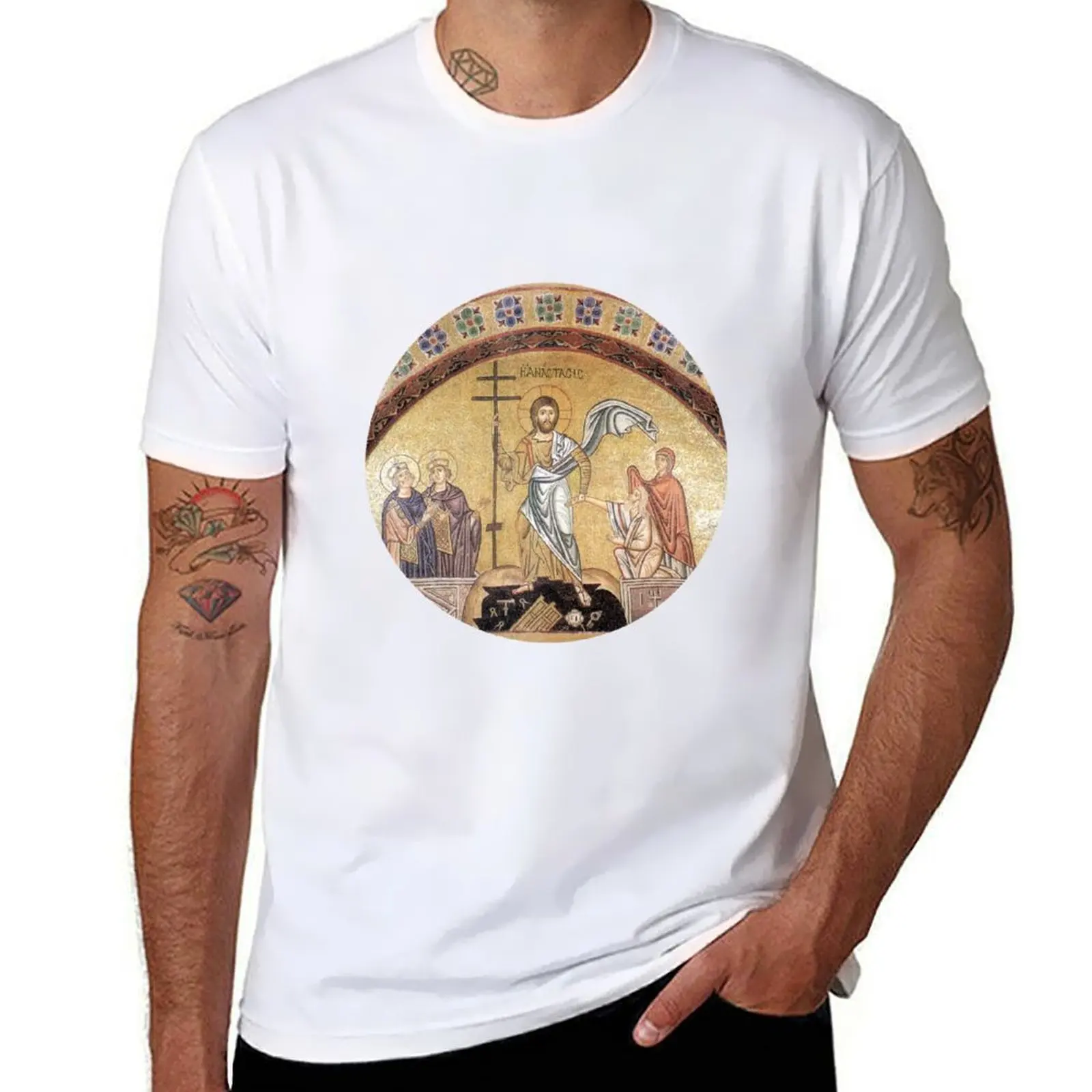 T-shirt Resurrection avec impression artistique minimaliste