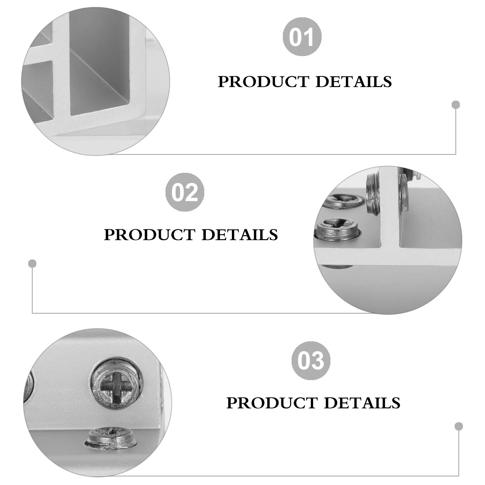 4pcs Clamp Fixed Bracket Panel Clamps Shelf Brackets Mounting Alloy Durable Sturdy Suitable Different Glass Thickness Glass