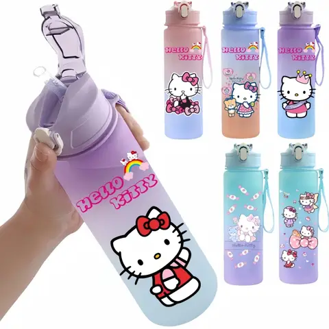 Sanrio 750Ml Water Cup Anime Hello Kitty Portable Children Cute Cartoon Outdoor Sport Large Capacity Water Bottle Birthday Gift