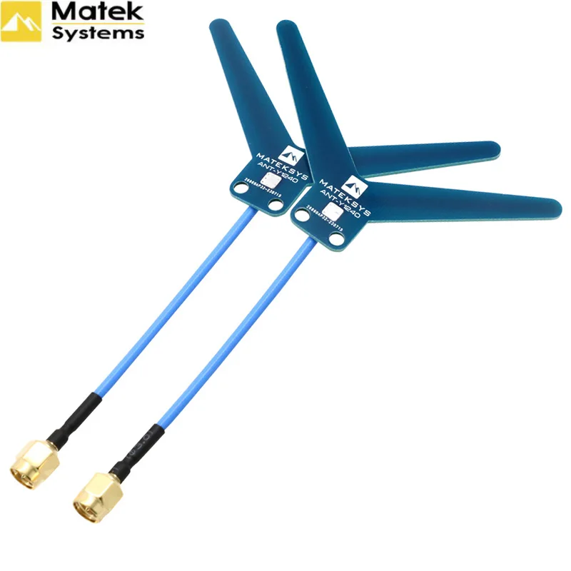 2 pz/lotto Matek MATEKSYS ANT-Y1240 1.2-1.3Ghz 3dBi Y dipolo FPV Antenna spina SMA per RC Drone occhiali Monitor trasmettitore ricevi