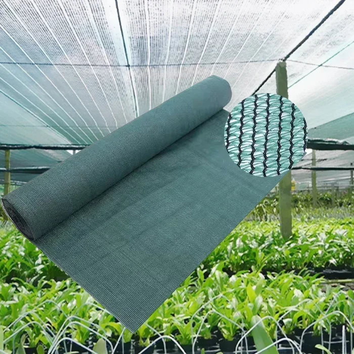 

Hot sale 5000sqm 85% shading rate dark green greenhouse summer agricultural planting shade net
