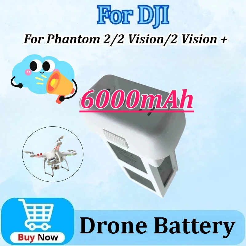 

Drone Battery PHA-2 11.1V 6000mAh Intelligent Flight for DJI Phantom 2 for Phantom 2 Vision+ High Quality Rechargeable Battery