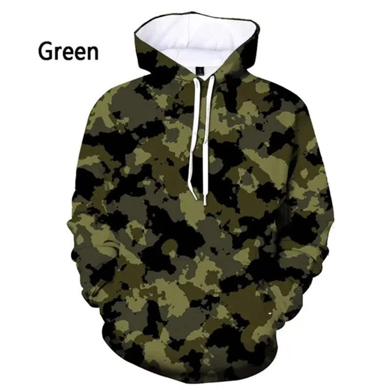 3D Camouflage Printing Hoodies For Men Military Tracksuits Children Fashion Streetwear Jackets Unisex Winter Hooded Sweatshirts