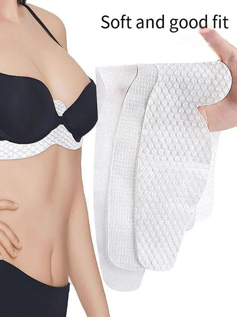Doublures de soutien-gorge en coton pour femme, 5/10 pièces, absorbent de sueur, rectangulaires sous la poitrine, coussinets de sueur respirants pour e lavables