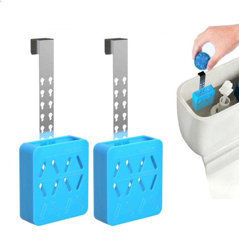Adjustable Hanging Toilet Tank Holder, Silicone Bracket for Toilet Cleaning Tablets, Removable Toilet Bleach Tablet Storage Rack