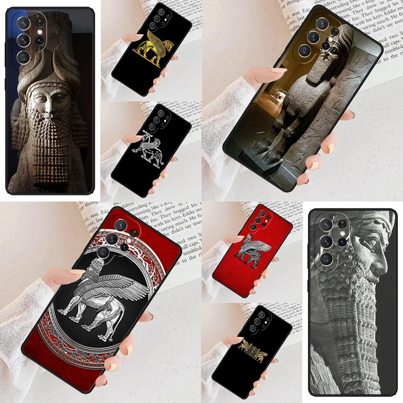 Lamassu Assyrian Winged Lion Cell Phone Case for Samsung Galaxy S26 Ultra S25 S24 S23 S22 S21 S20 Note10 Cover