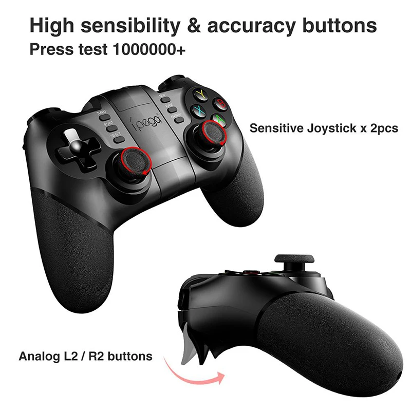 Ipega 9076 PG-9076 Game Pad Gamepad Controller Mobile Bluetooth Trigger Joystick per Android PS3 Smart TV Box telefono PC Wireless