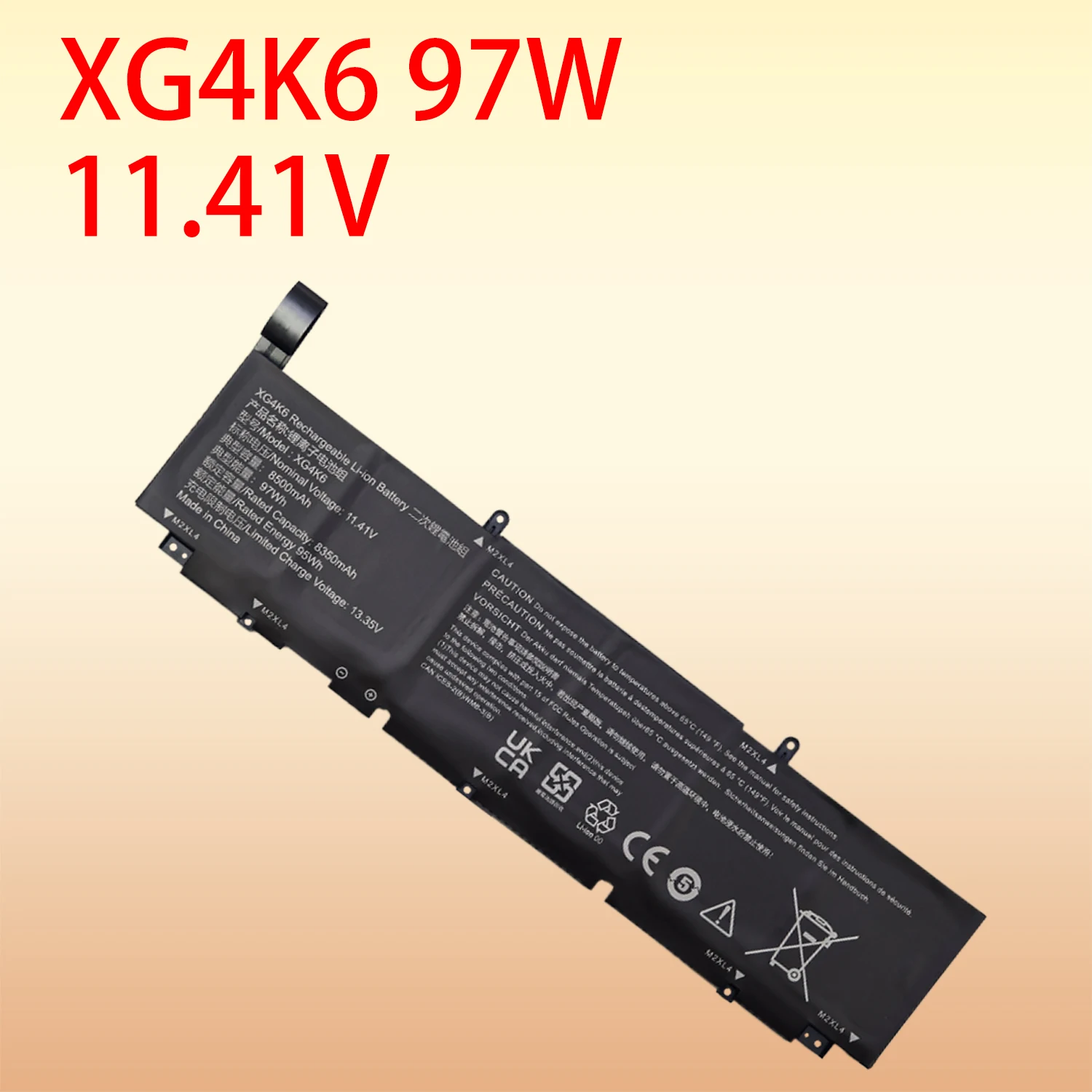 

97Wh XG4K6 Laptop Battery Replacement for Dell XPS 17 9700 9710 9720 9730 For Precision 5750 5760 5770 Series 01RR3 001RR3 F8CPG