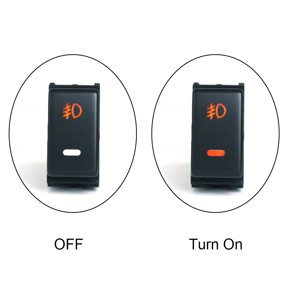 1PC Orange Led Button Switch with Wiring Connector for Nissan Navara NP300 X-Trail Pathfinder 12V