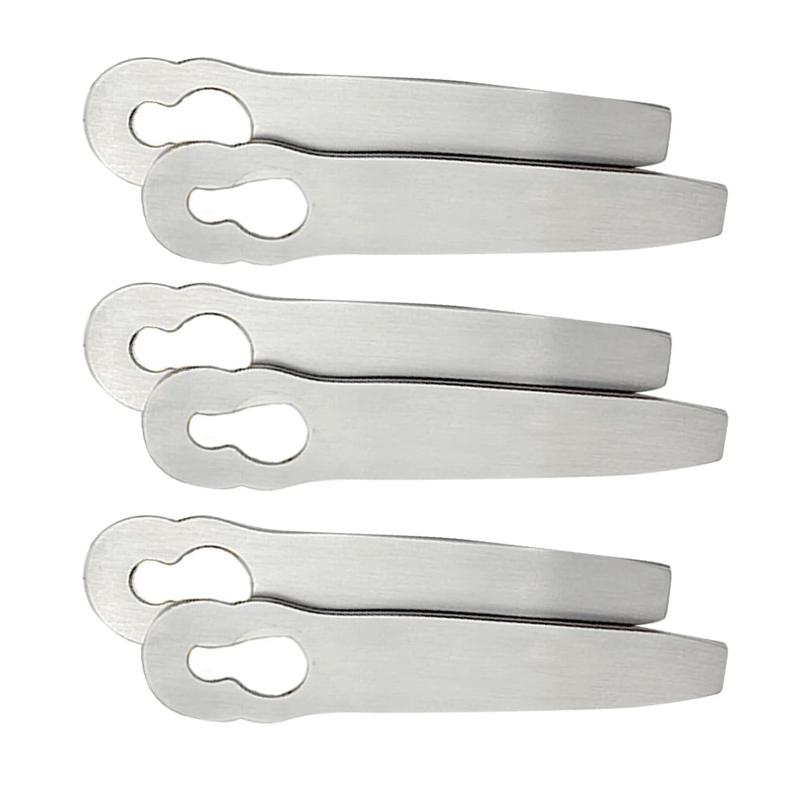 

6 Piece Metal Mower Blades Replacement Blade Lawn Trimmer Cutter Cordless Grass Trimmer Blade Replacement Set Accessories