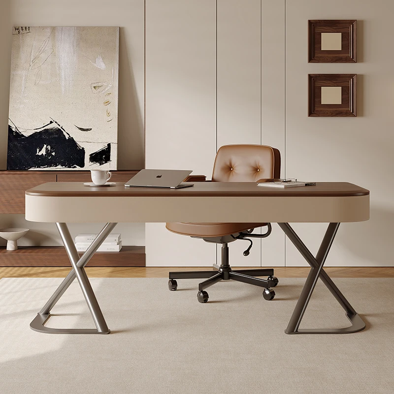 Simple walnut desk household light luxury modern small apartment study desk