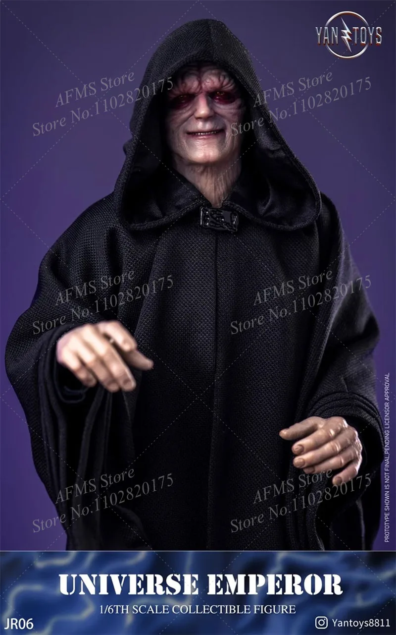 IN STOCK Yantoys JR06 1/6 Men Soldier Universal Emperor Star Wars Black Sith Emperor 12Inch Action Figure Model Collection