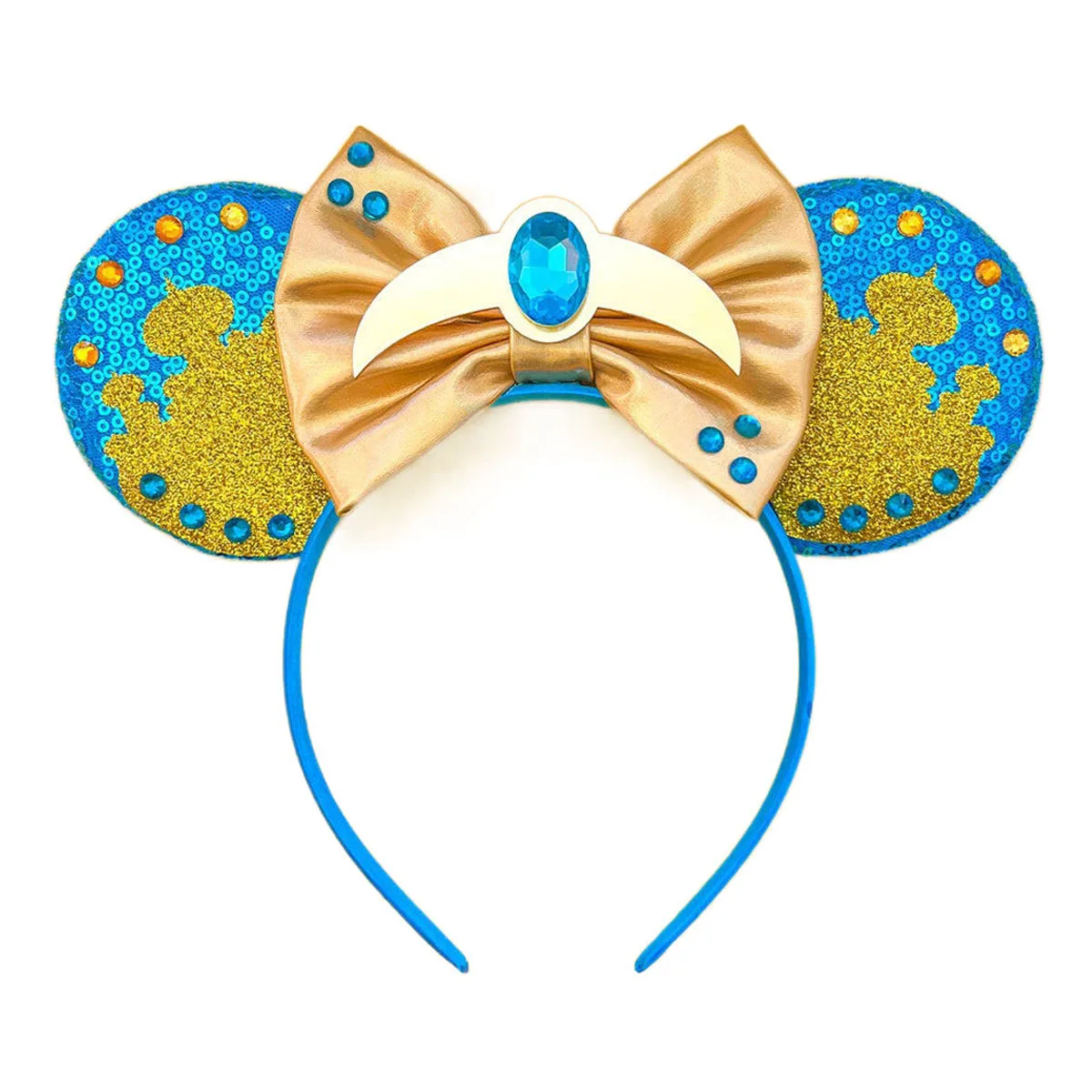 Mickey Mouse Ears Headbands Princess Jasmine Women Aladdin Hair Accessories Kids Genie of The Lamp Hairband Girl Bow Headwear