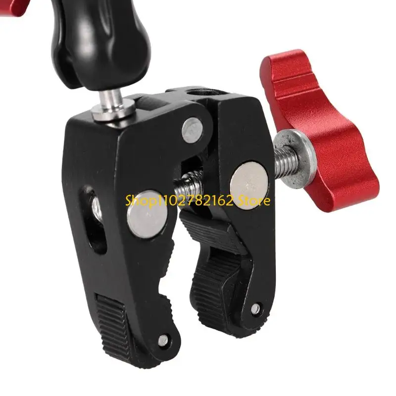 547B Round Bar Camera Bracket for Bike, Metal Clamp with 1/4 Screw