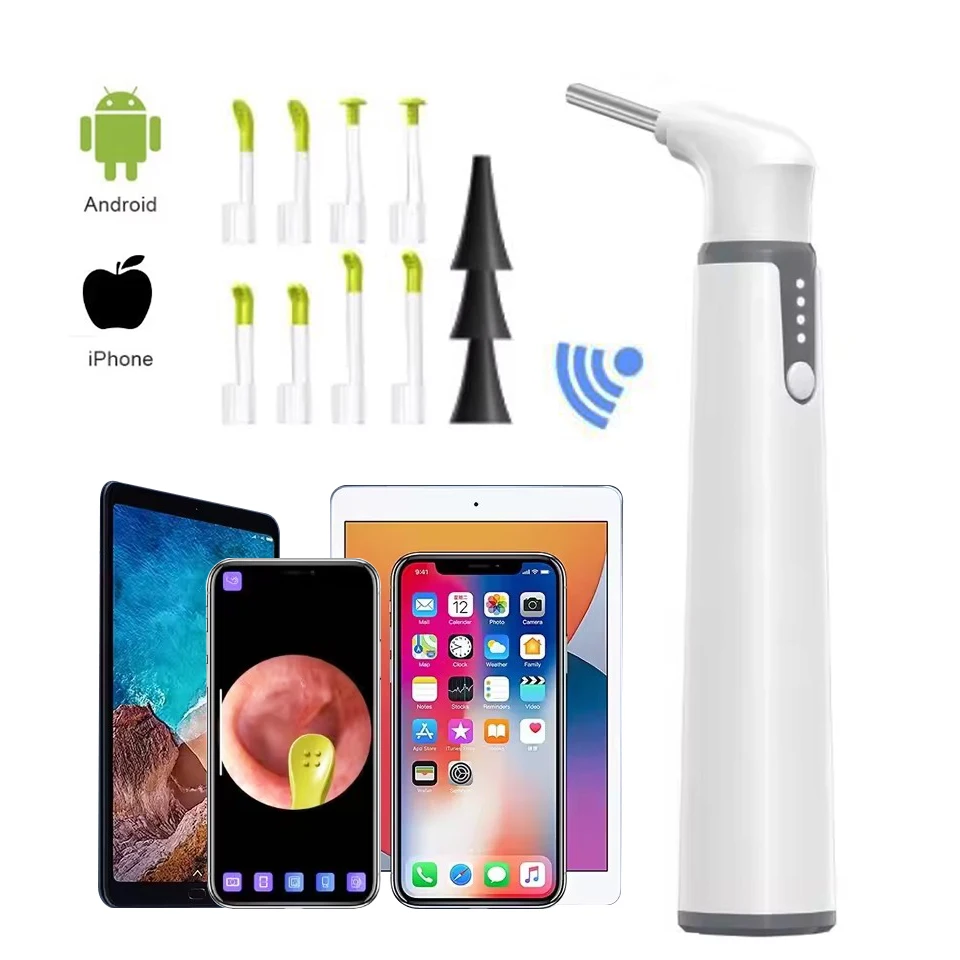 

3.9mm Wireless Otoscope Ear Nose Endoscope Camera Set 720P HD WiFi Scope with 6 LEDs for Kids Adults Support Android iPhone IOS